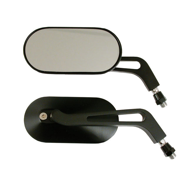 Oval mirror set aluminum