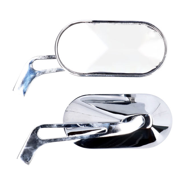 Oval mirror set aluminum