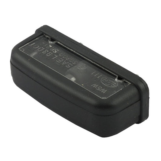 License plate light stockk, black. ECE appr.