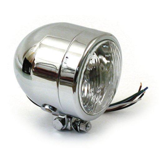 Single 4" H7 headlamp. low beam. Chrome