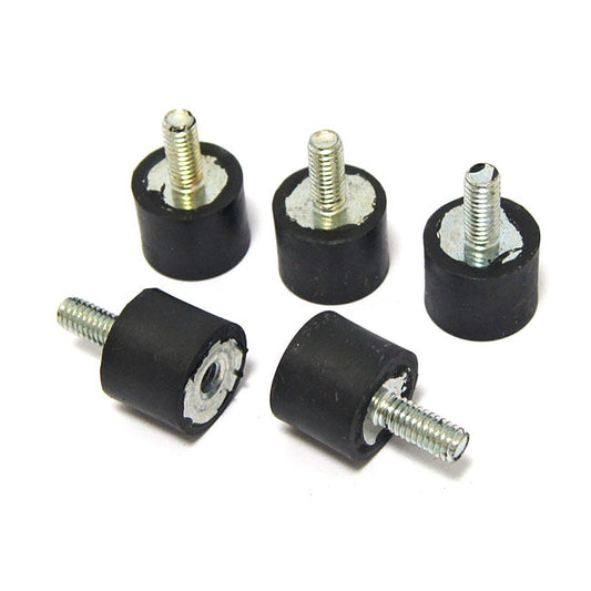 Isolating rubber mounting studs