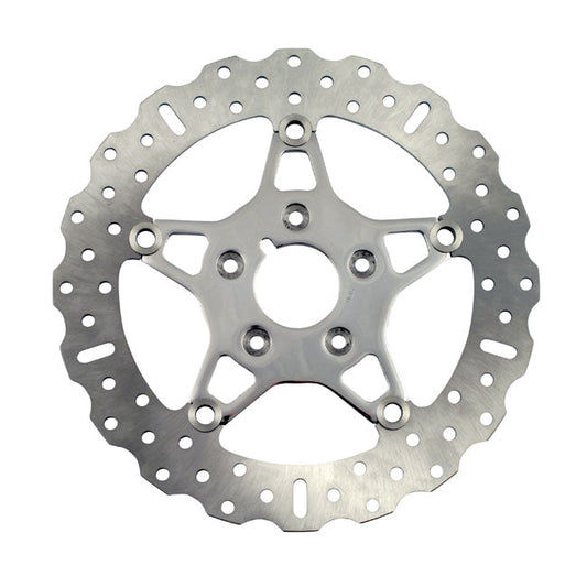 EBC, 5-Button Contour stainless floating brake rotor. Front