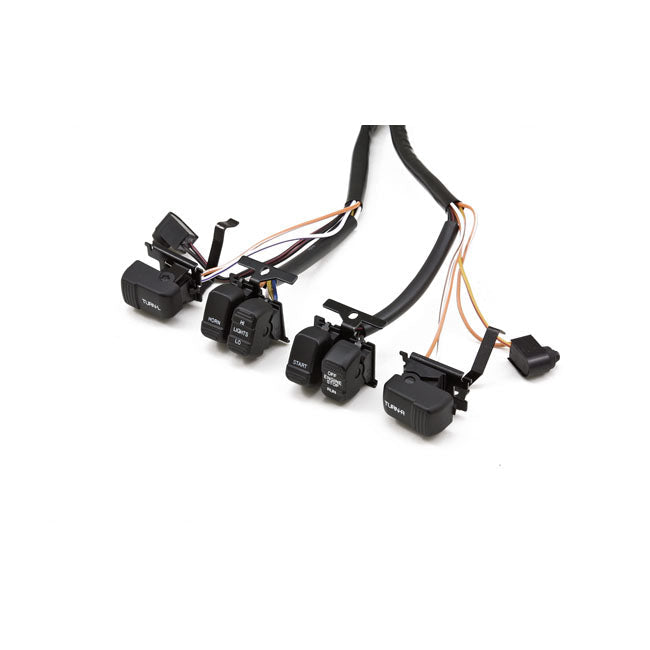 Handlebar wire switch kit Black switches