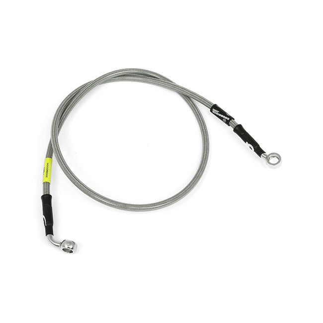 MCS by Goodridge brake line front, stainless clear coated