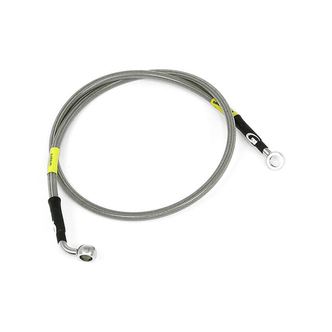 MCS by Goodridge brake line front, stainless clear coated