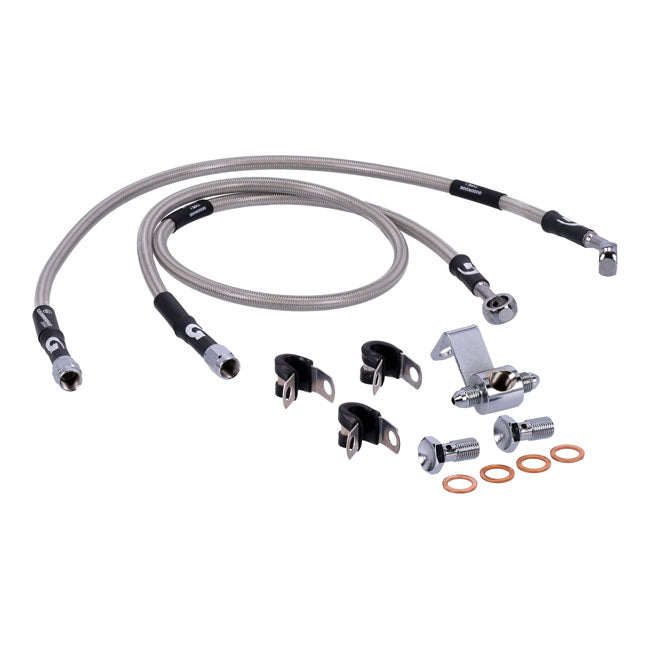 MCS by Goodridge brake line rear, stainless clear coated