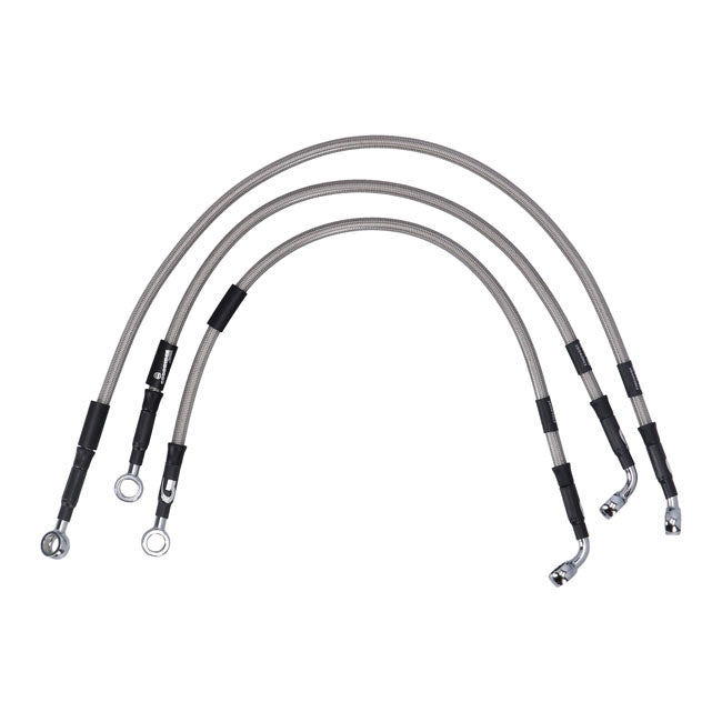 MCS by Goodridge brake line front, stainless clear coated