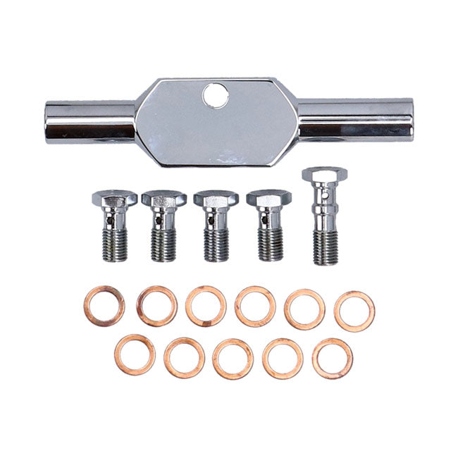 MCS by Goodridge brake line front, stainless clear coated