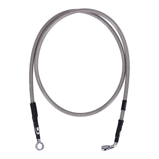 MCS by Goodridge brake line front, stainless clear coated