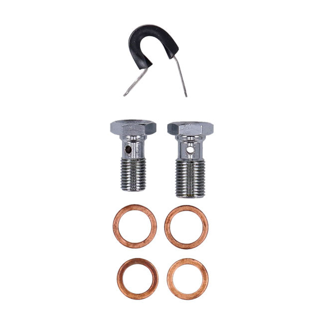 MCS by Goodridge brake line front, stainless clear coated