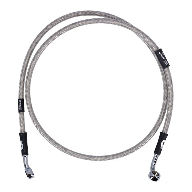 MCS by Goodridge brake line front, stainless clear coated