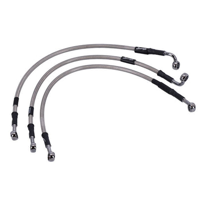 MCS by Goodridge brake line front, stainless clear coated