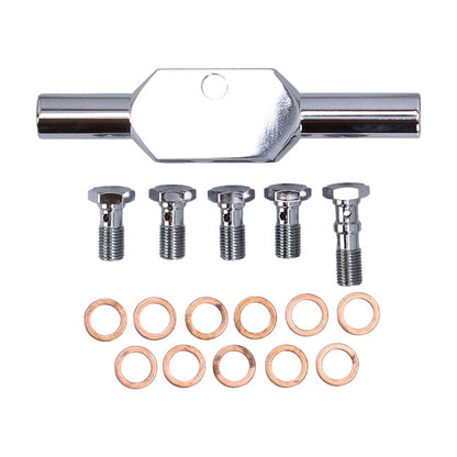 MCS by Goodridge brake line front, stainless clear coated