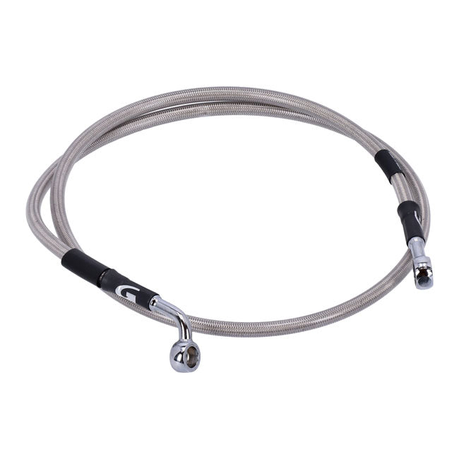 MCS by Goodridge brake line front, stainless clear coated