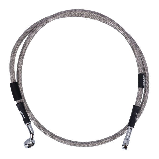 MCS by Goodridge brake line front, stainless clear coated