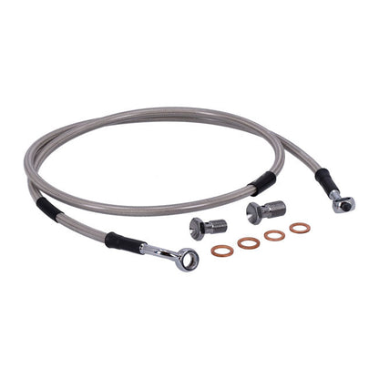 MCS by Goodridge brake line front, stainless clear coated