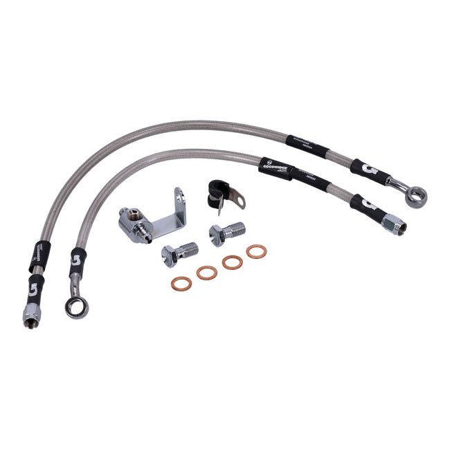 MCS by Goodridge brake line rear, stainless clear coated