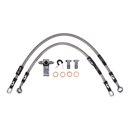 MCS by Goodridge brake line rear, stainless clear coated