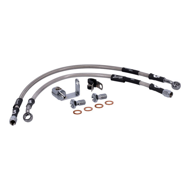 MCS by Goodridge brake line rear, stainless clear coated