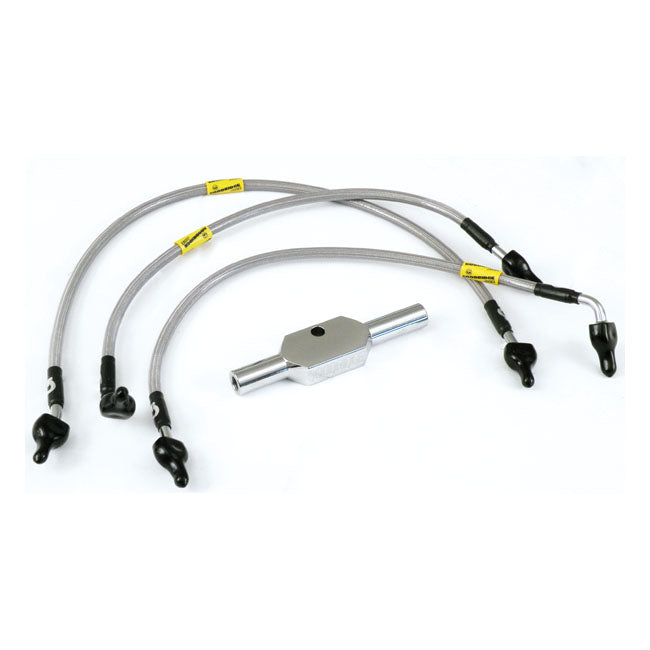 MCS by Goodridge brake line rear, stainless clear coated
