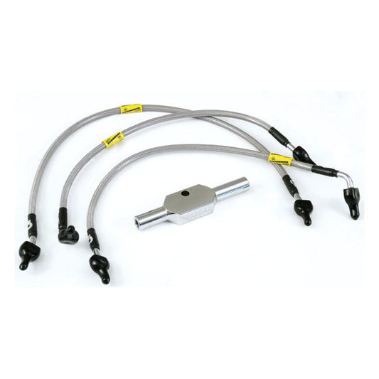 MCS by Goodridge brake line rear, stainless clear coated