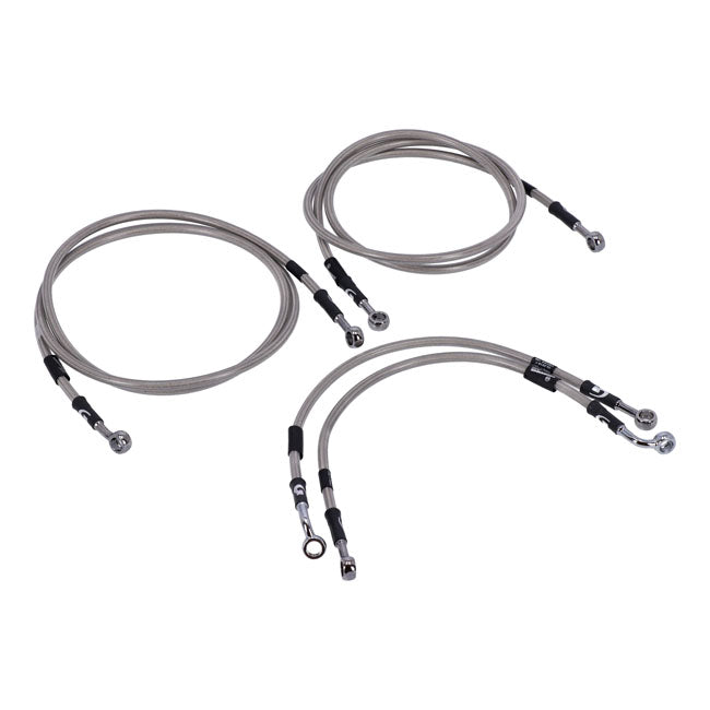 MCS by Goodridge brake line front, stainless clear coated