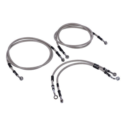 MCS by Goodridge brake line front, stainless clear coated