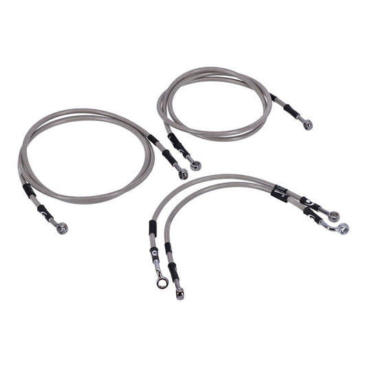 MCS by Goodridge brake line front, stainless clear coated