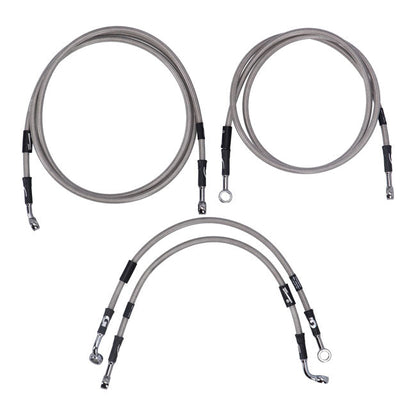 MCS by Goodridge brake line front, stainless clear coated