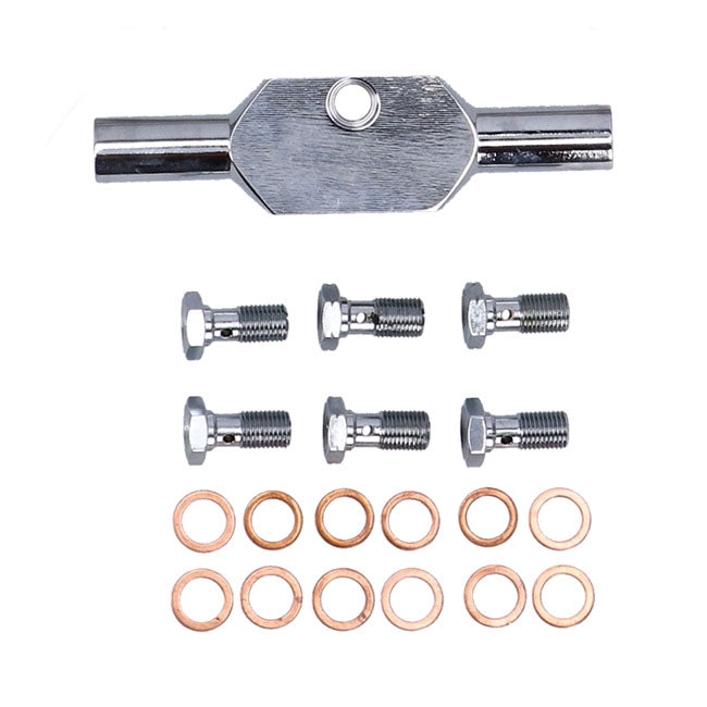 MCS by Goodridge brake line front, stainless clear coated
