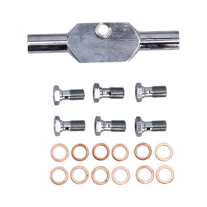 MCS by Goodridge brake line front, stainless clear coated