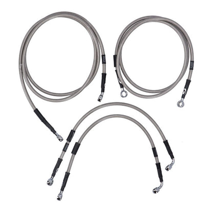 MCS by Goodridge brake line front, stainless clear coated