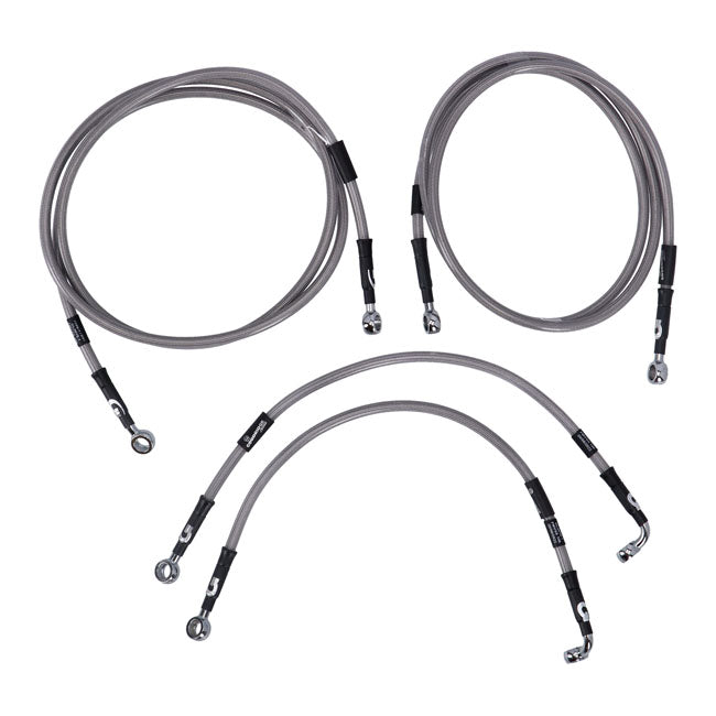 MCS by Goodridge brake line front, stainless clear coated