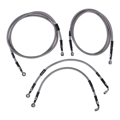 MCS by Goodridge brake line front, stainless clear coated