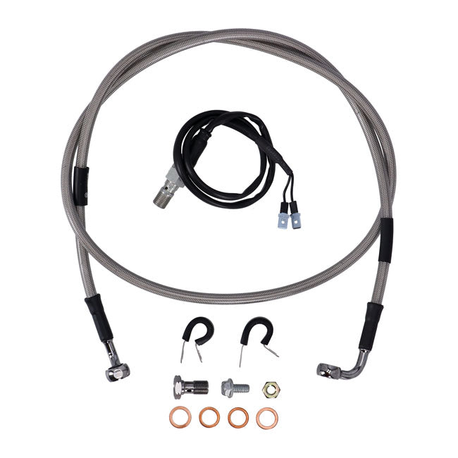 MCS by Goodridge brake line rear, stainless clear coated