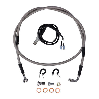 MCS by Goodridge brake line rear, stainless clear coated
