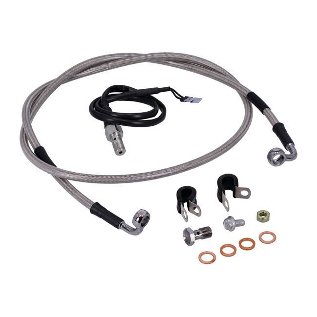 MCS by Goodridge brake line rear, stainless clear coated