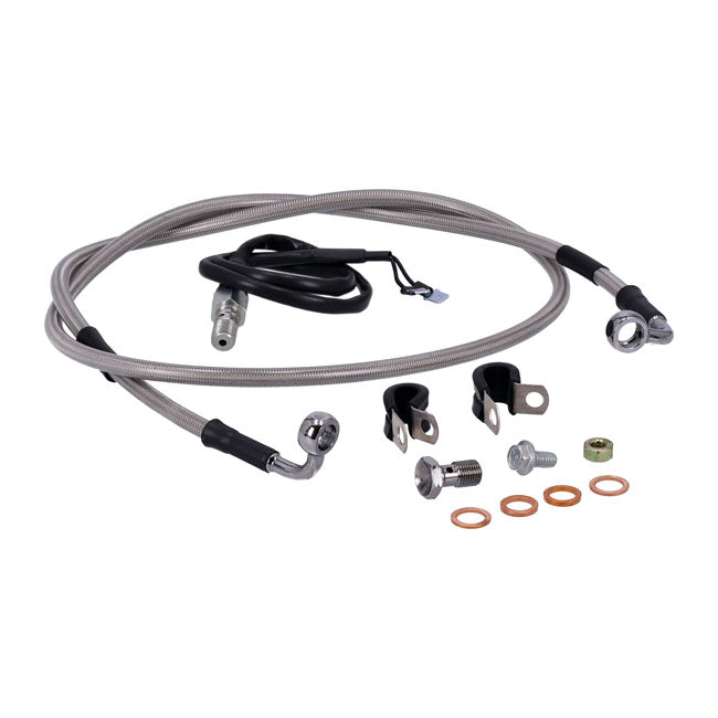 MCS by Goodridge brake line rear, stainless clear coated