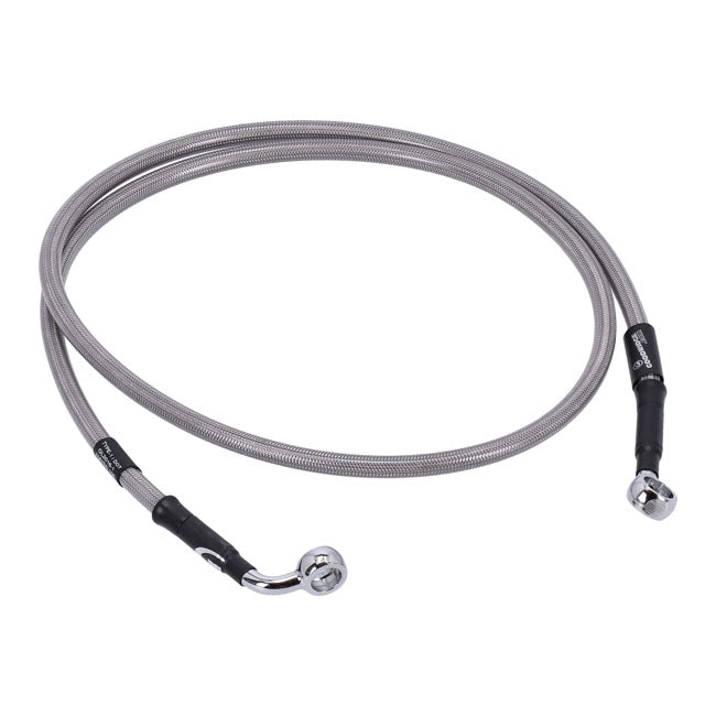 MCS by Goodridge brake line front, stainless clear coated