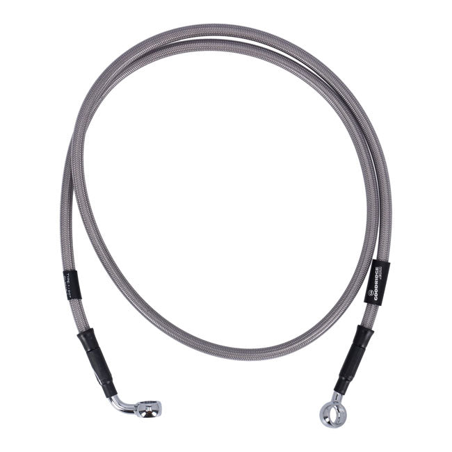 MCS by Goodridge brake line front, stainless clear coated