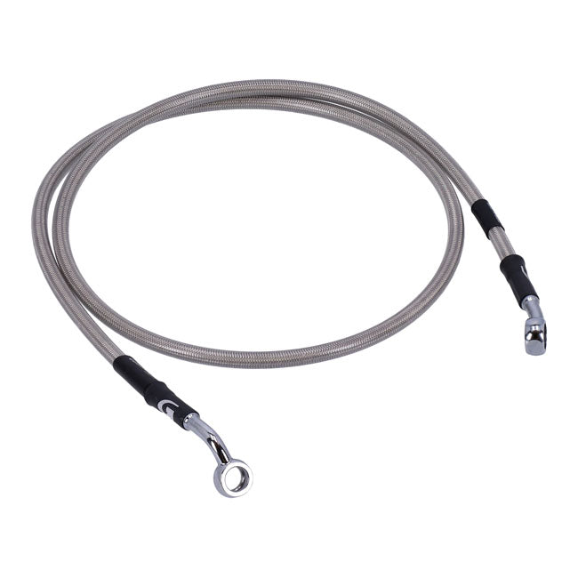 MCS by Goodridge brake line front, stainless clear coated