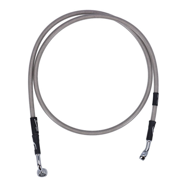 MCS by Goodridge brake line front, stainless clear coated