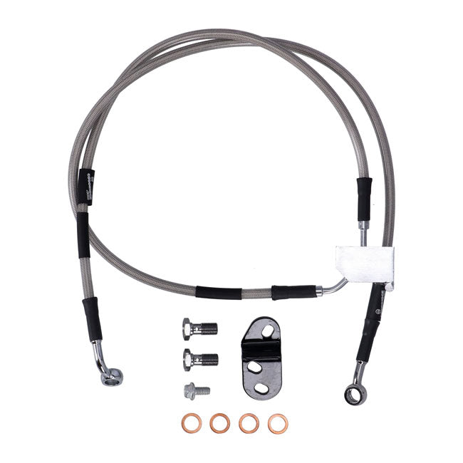 MCS by Goodridge brake line rear, stainless clear coated