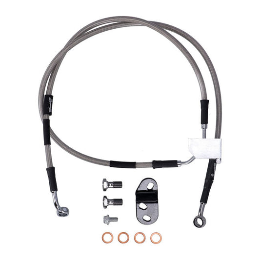 MCS by Goodridge brake line rear, stainless clear coated