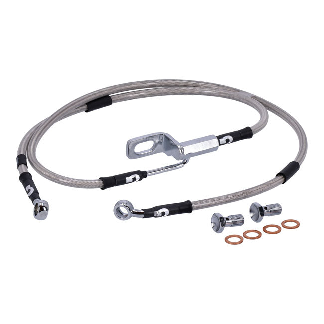 MCS by Goodridge brake line rear, stainless clear coated