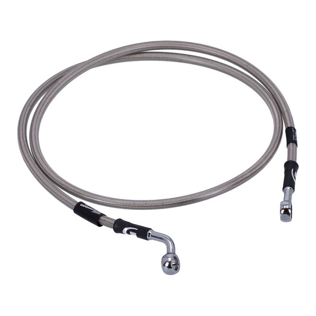 MCS by Goodridge brake line front, stainless clear coated