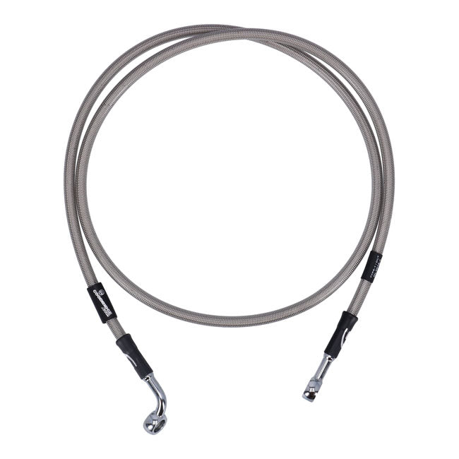MCS by Goodridge brake line front, stainless clear coated
