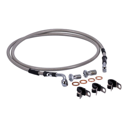 MCS by Goodridge brake line front, stainless clear coated