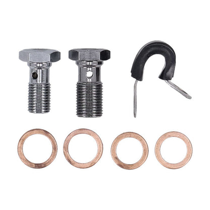MCS by Goodridge brake line front, stainless clear coated