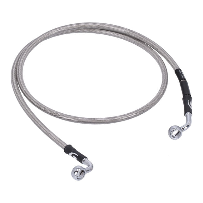 MCS by Goodridge brake line front, stainless clear coated
